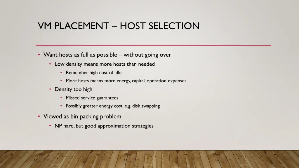vm placement host selection