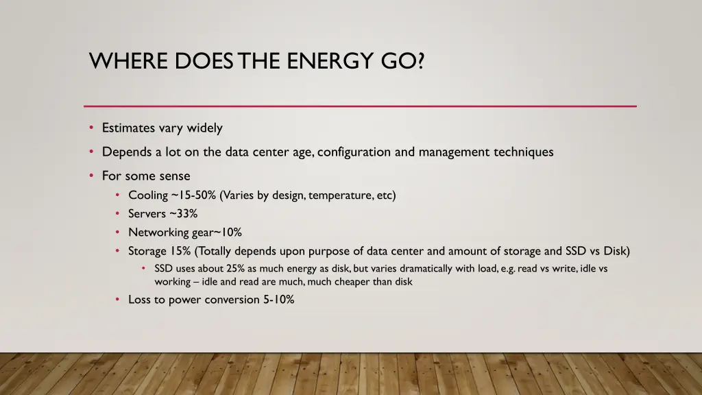 where does the energy go