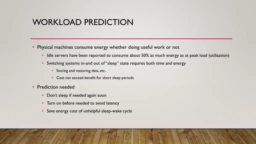 workload prediction