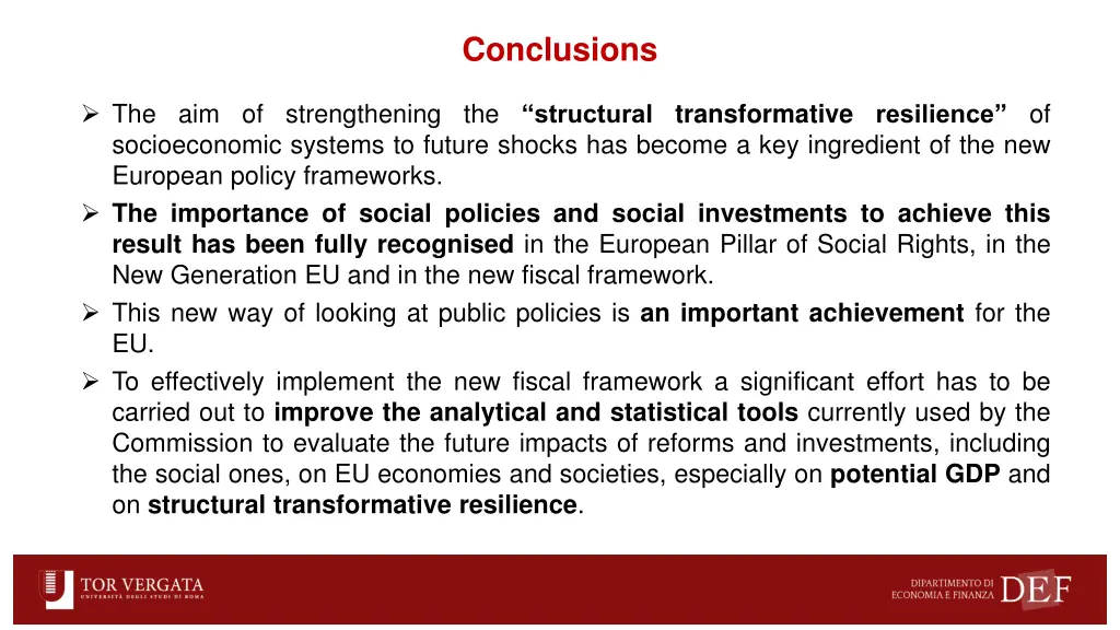 conclusions