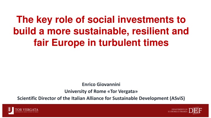 the key role of social investments to build
