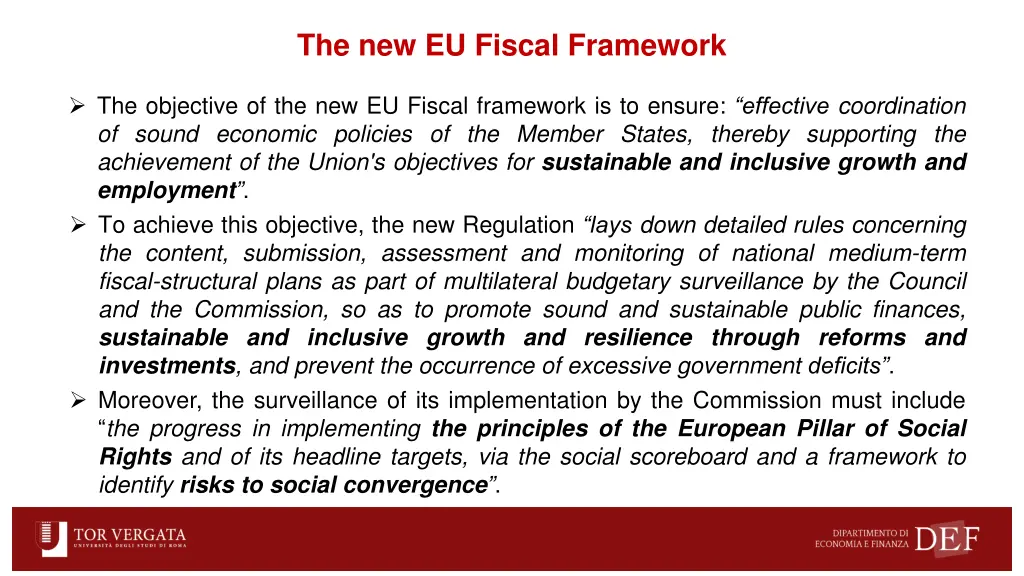 the new eu fiscal framework