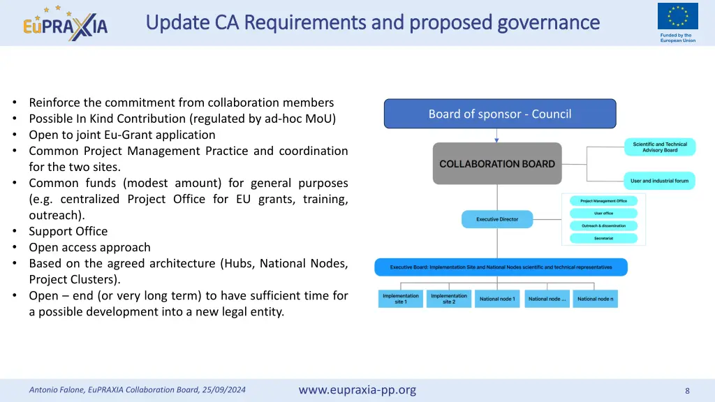 update ca requirements and proposed governance