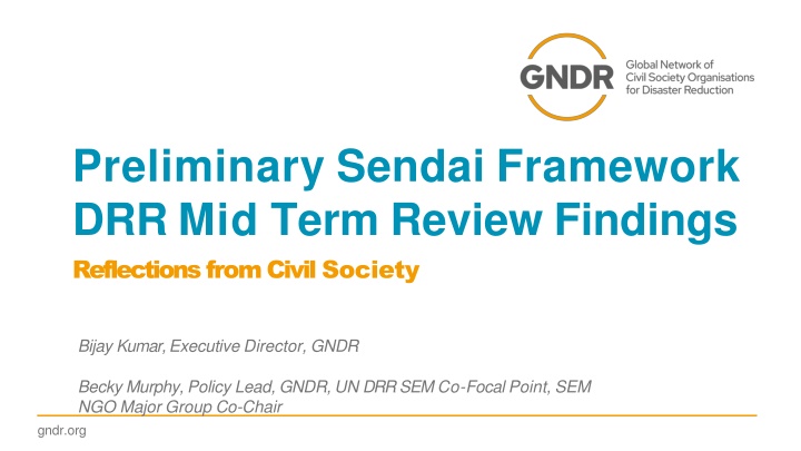 preliminary sendai framework drr mid term review