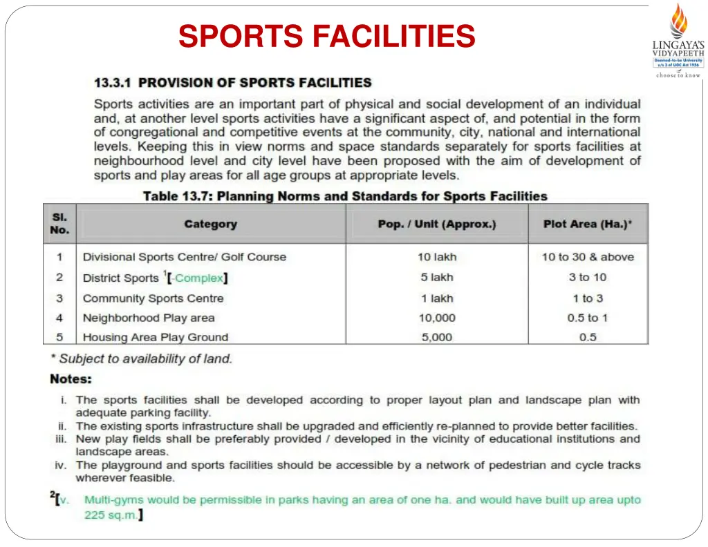 sports facilities 1