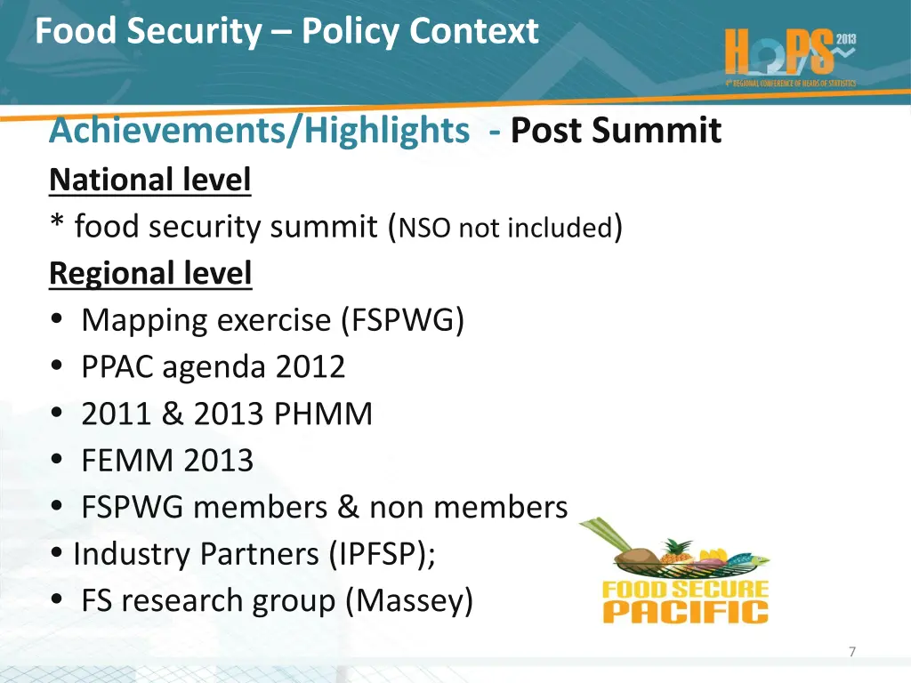 food security policy context 5