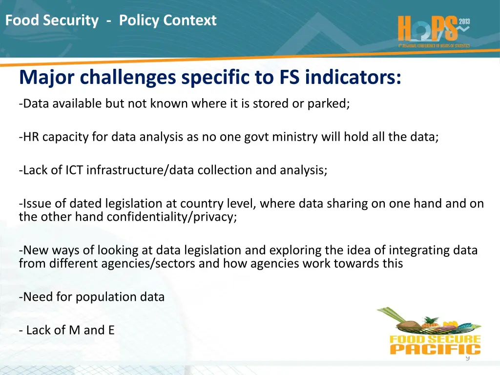food security policy context 7