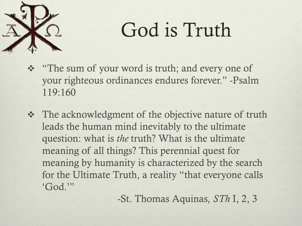 god is truth