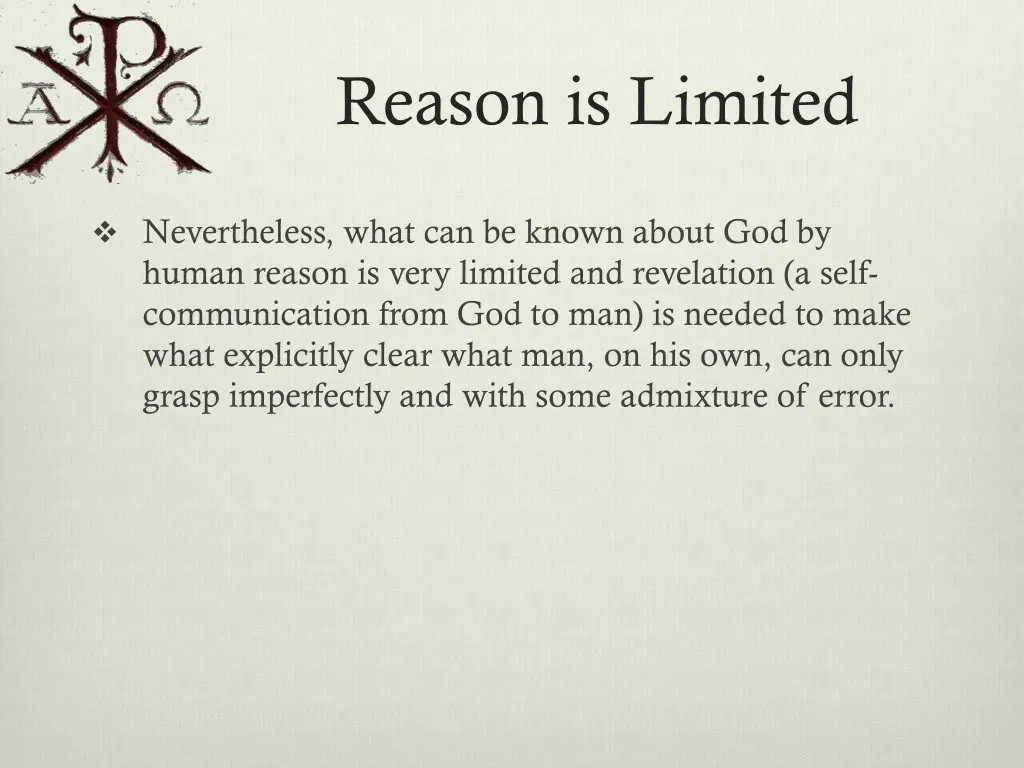 reason is limited