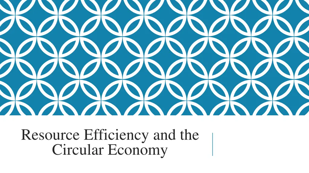 resource efficiency and the circular economy