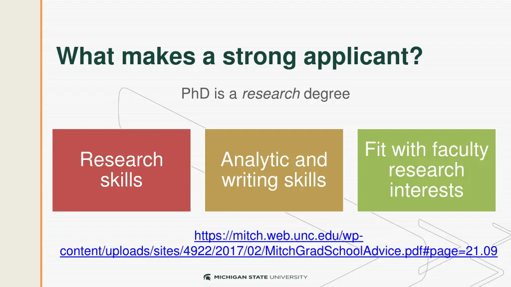 what makes a strong applicant