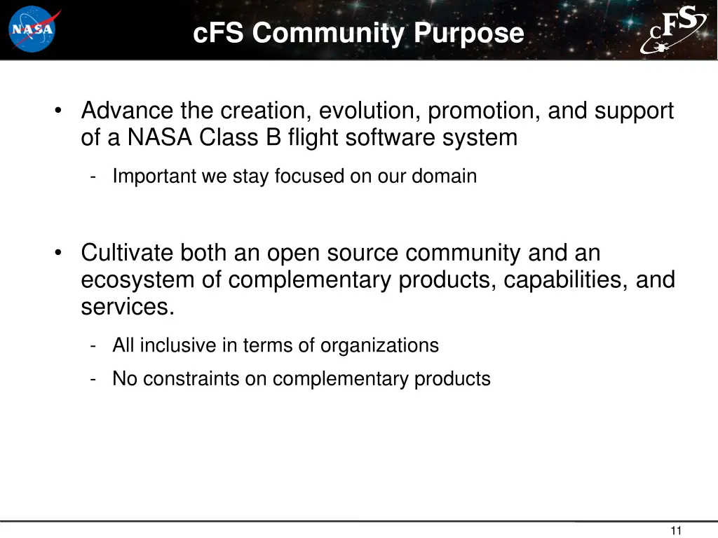 cfs community purpose