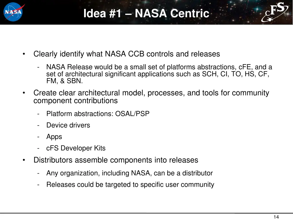 idea 1 nasa centric 2