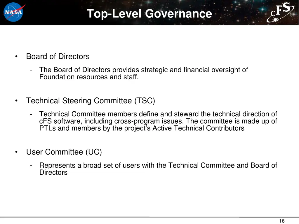 top level governance