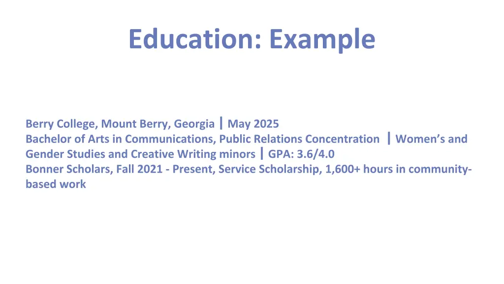 education example