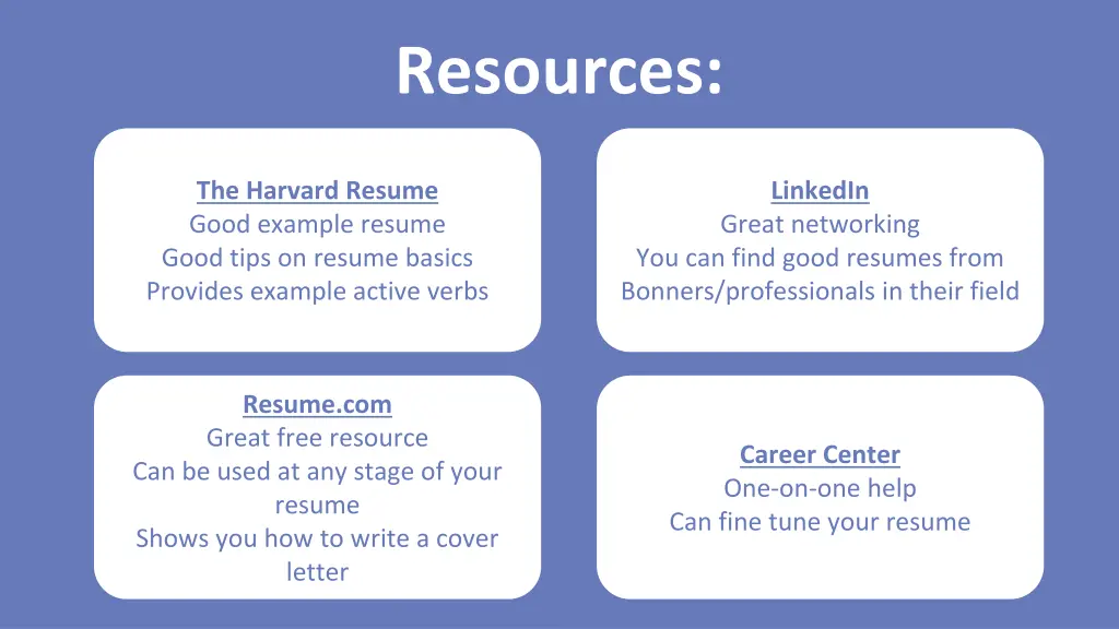 resources