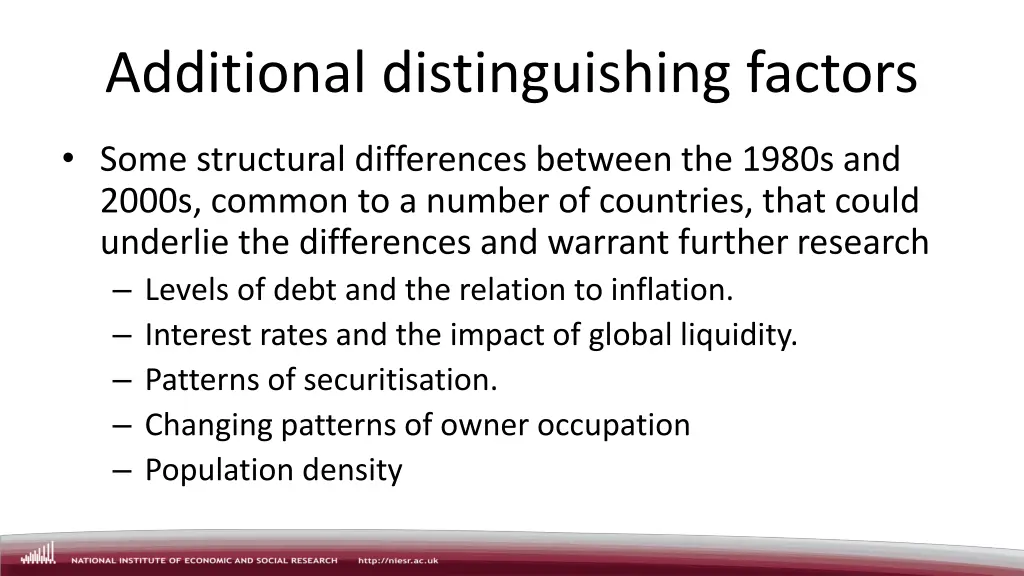 additional distinguishing factors