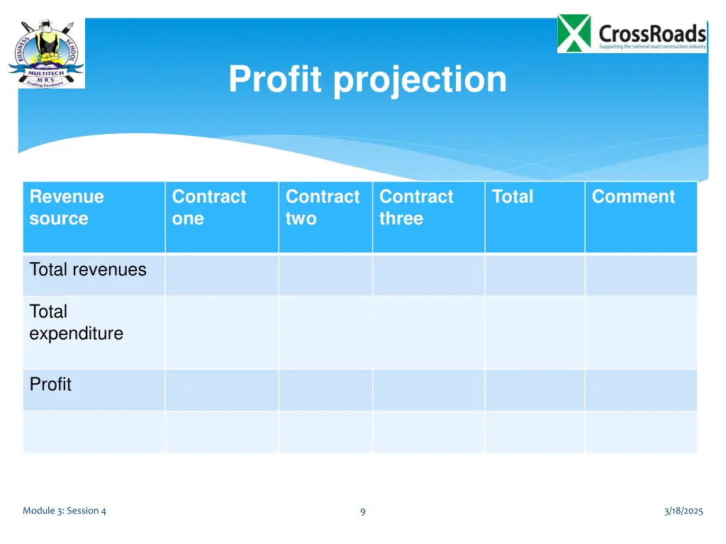 profit projection