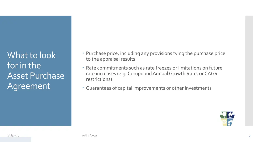 purchase price including any provisions tying