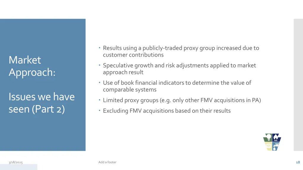 results using a publicly traded proxy group