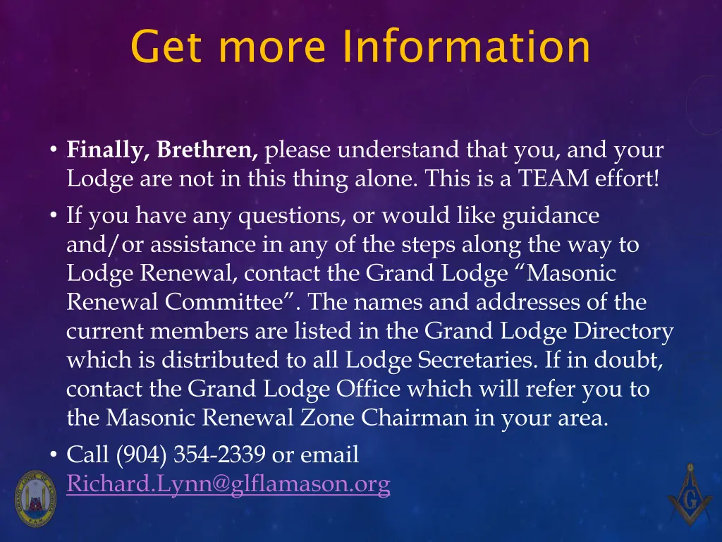get more information