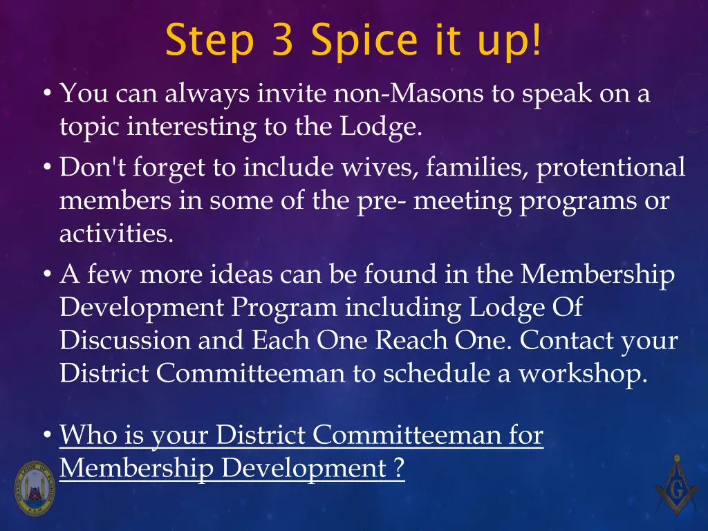 step 3 spice it up you can always invite