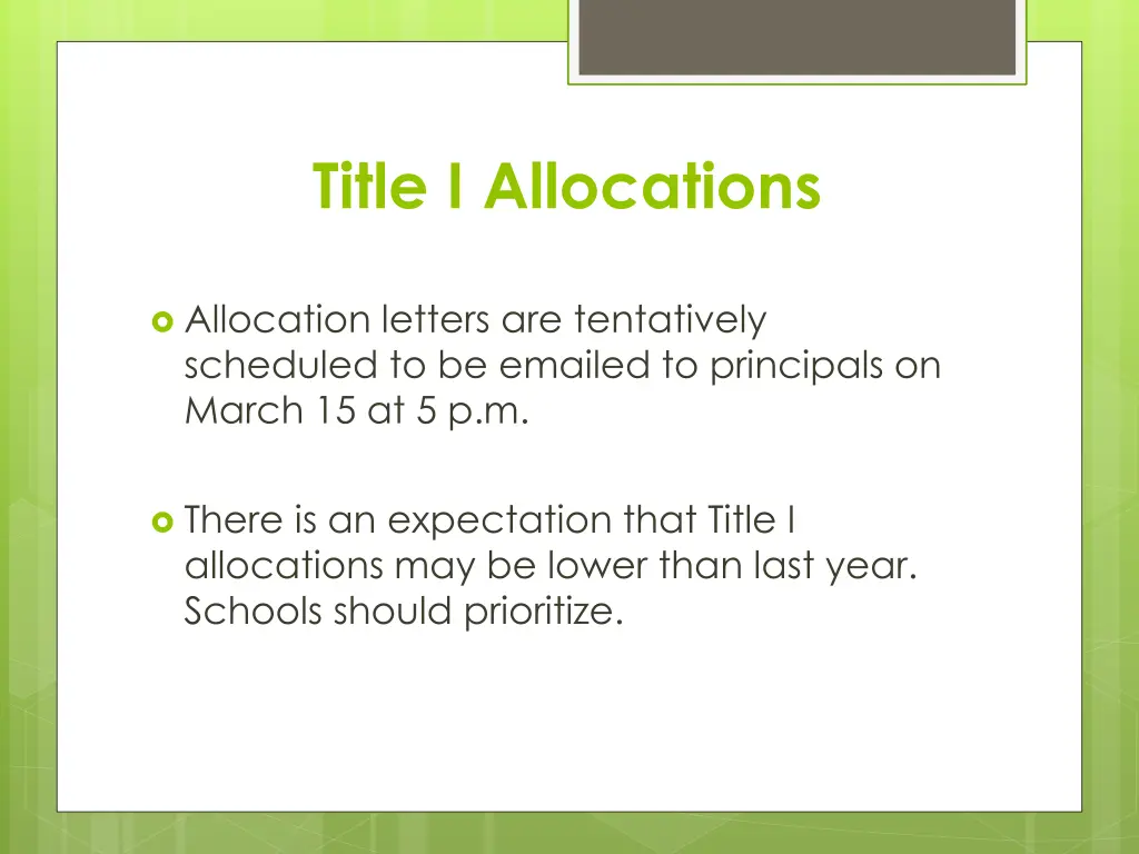 title i allocations