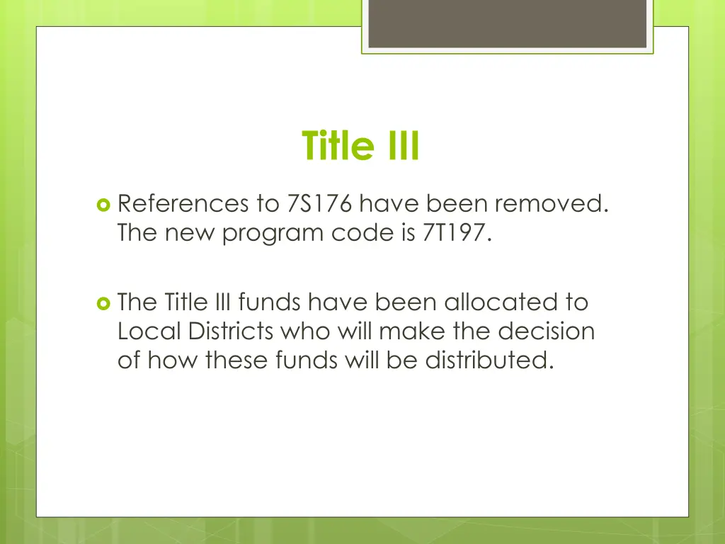 title iii