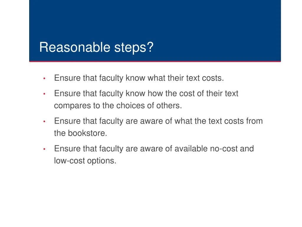 reasonable steps