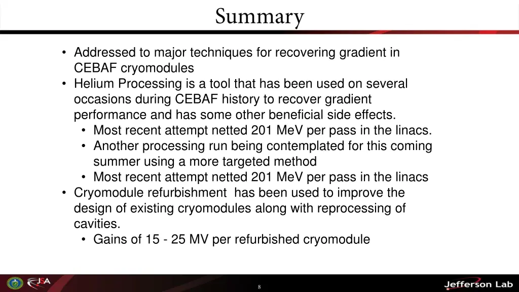 addressed to major techniques for recovering