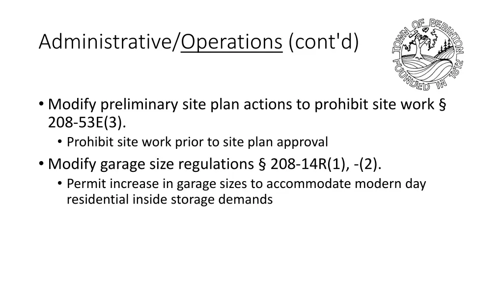administrative operations cont d