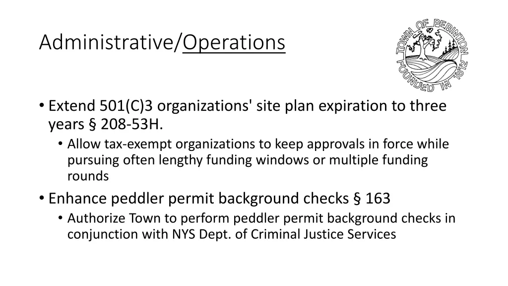administrative operations