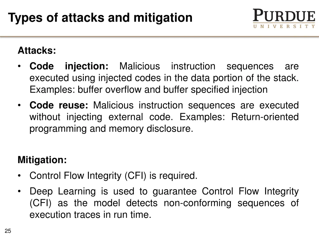 types of attacks and mitigation