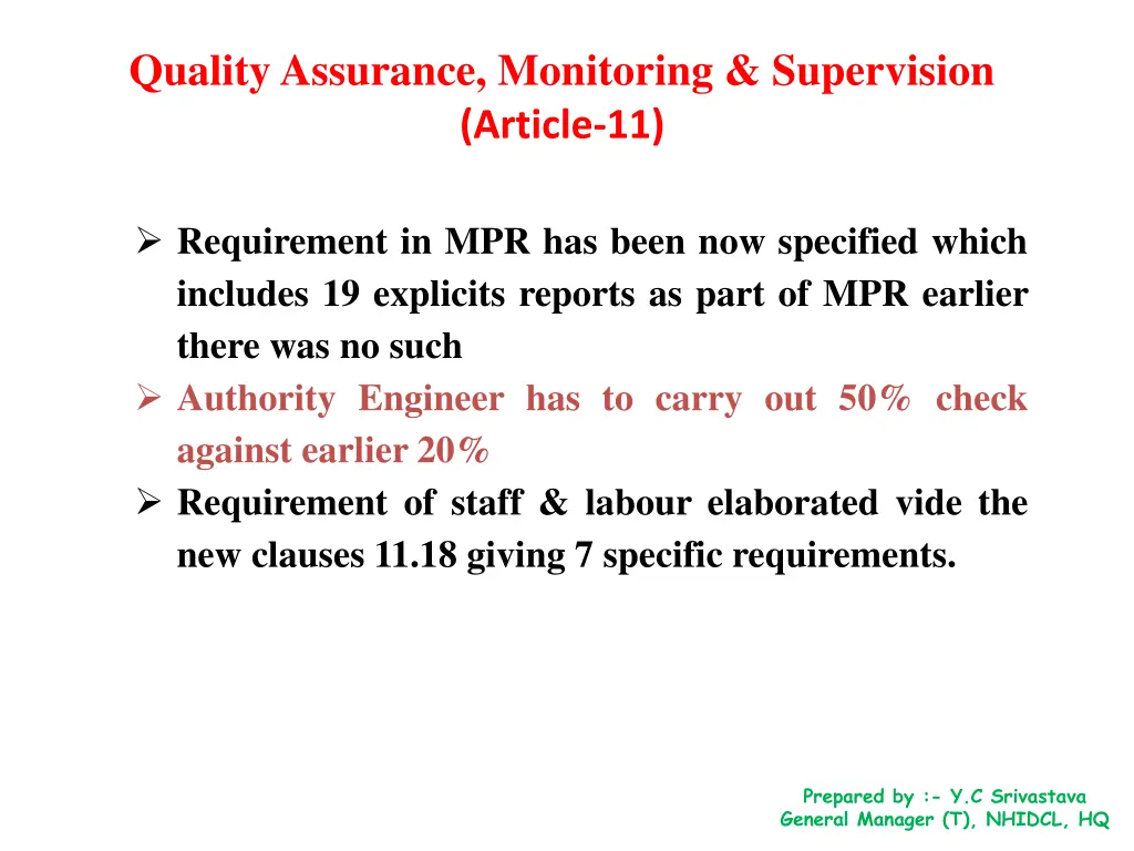 quality assurance monitoring supervision article