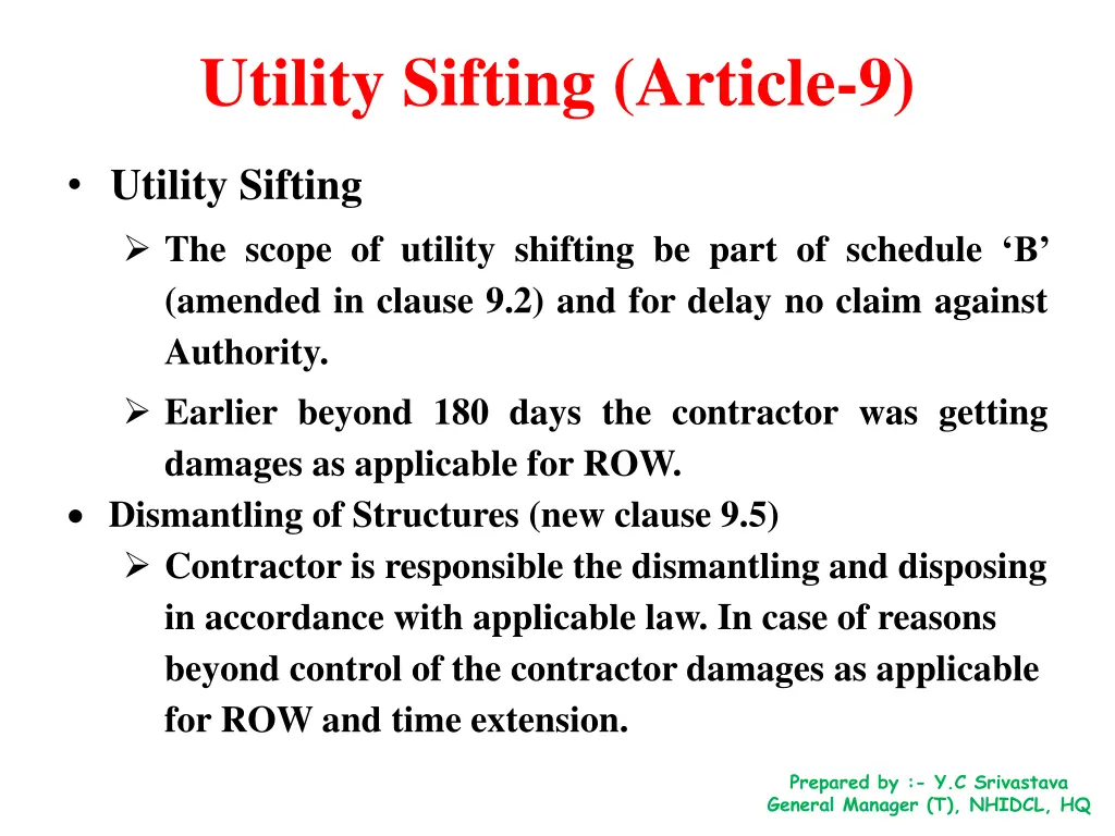 utility sifting article 9