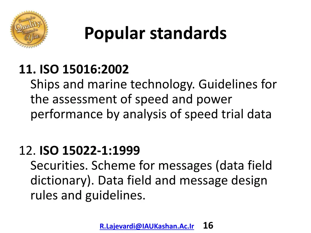 popular standards 6