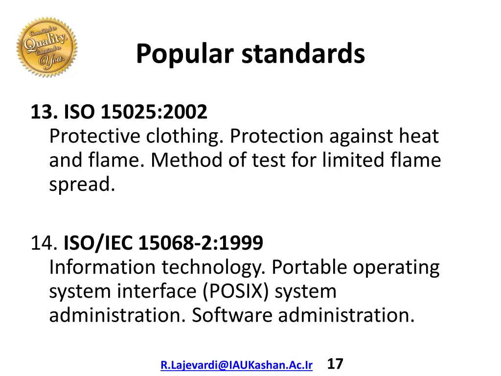 popular standards 7