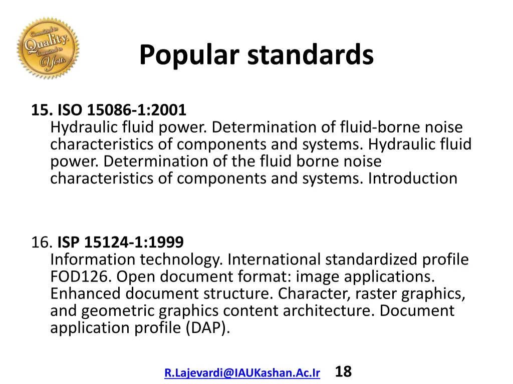 popular standards 8