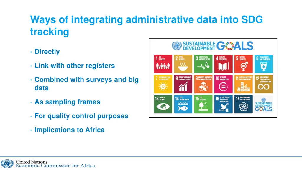 ways of integrating administrative data into