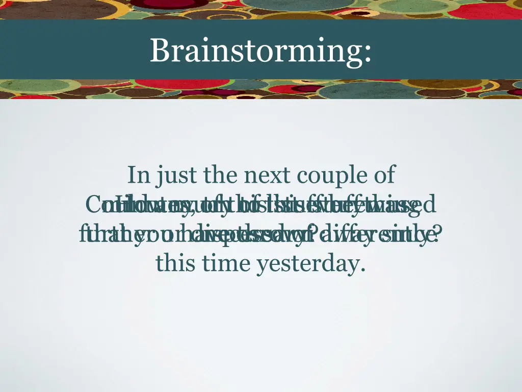 brainstorming