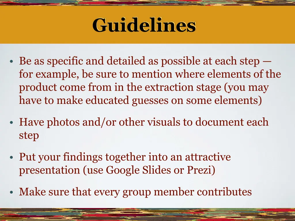guidelines