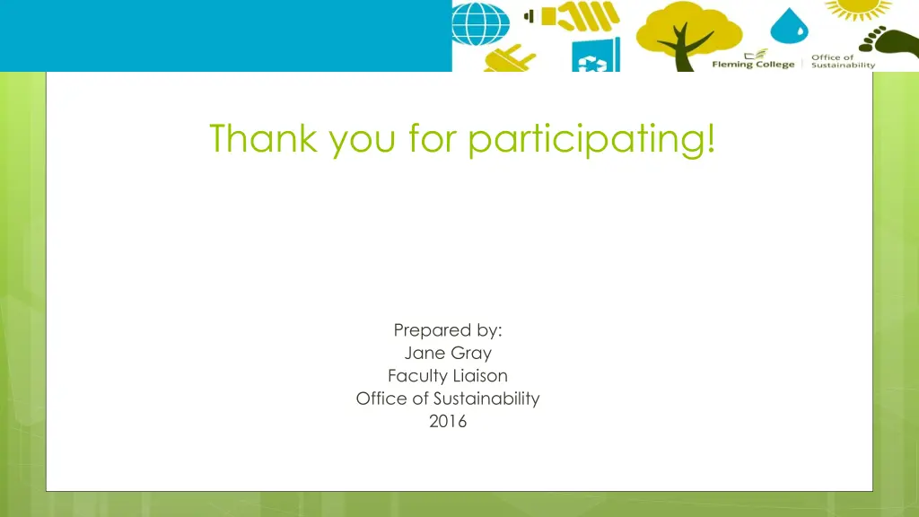 thank you for participating