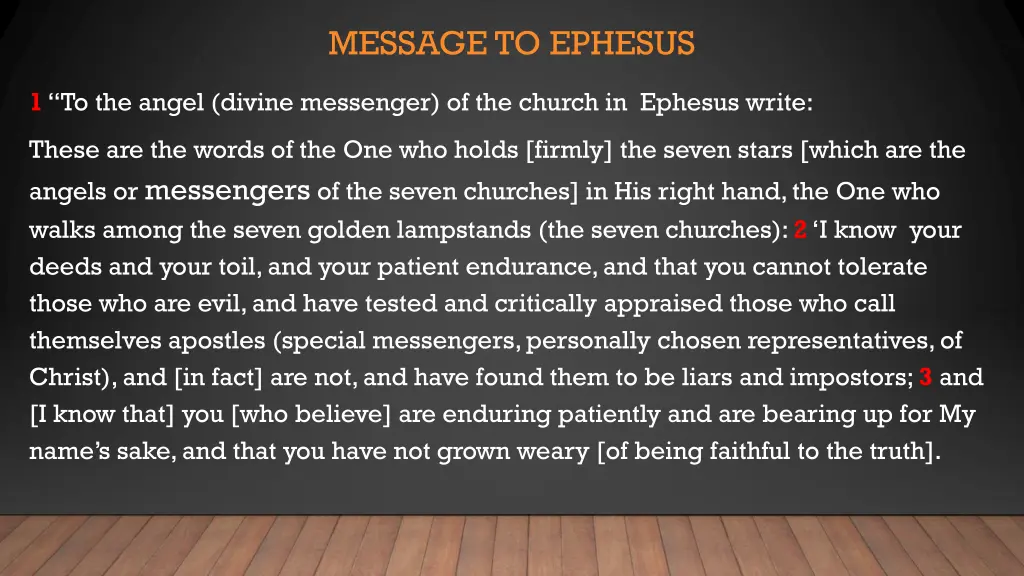 message to ephesus