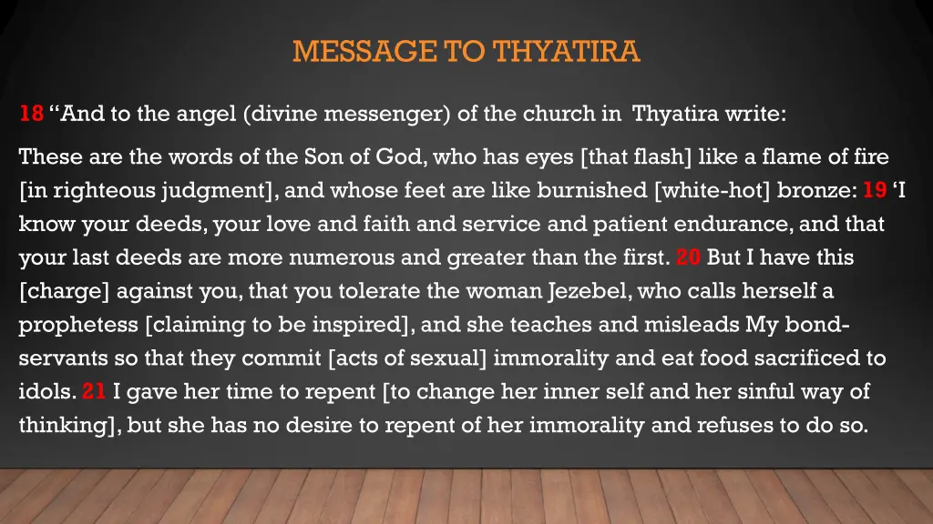 message to thyatira
