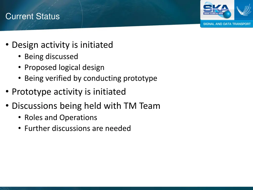 current status