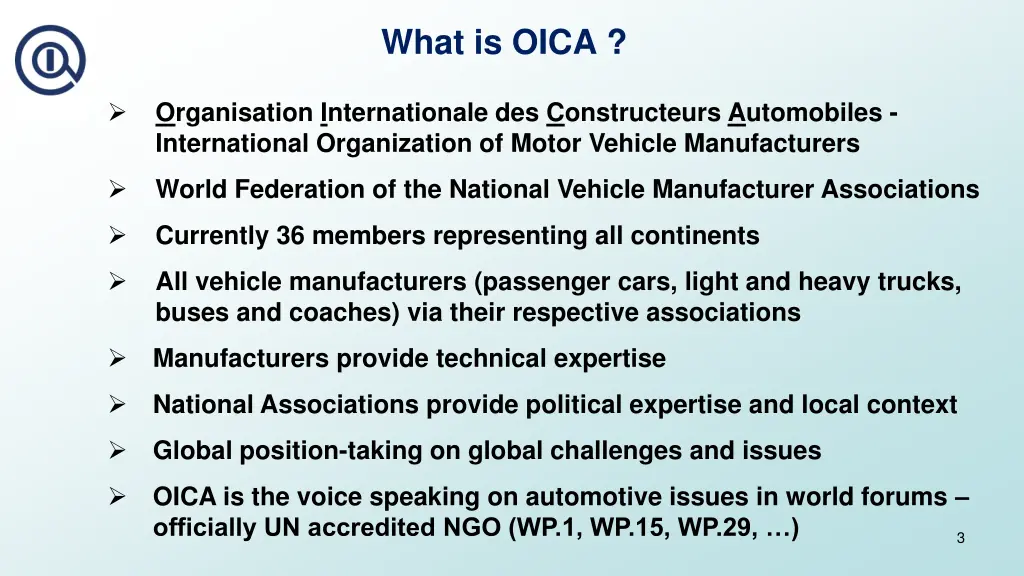 what is oica