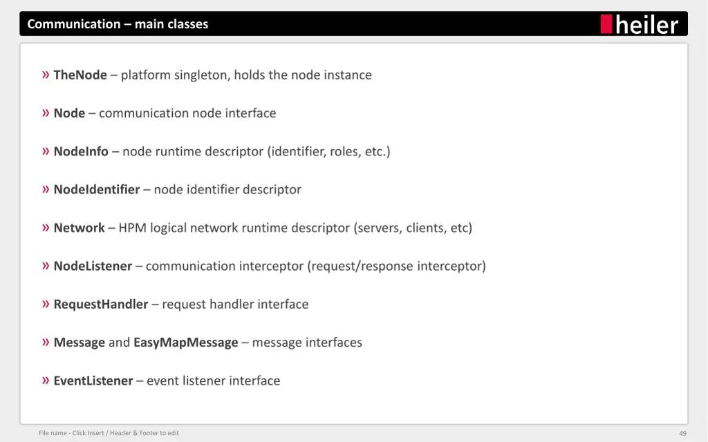 communication main classes