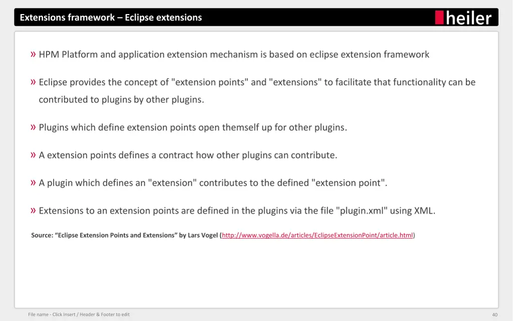 extensions framework eclipse extensions