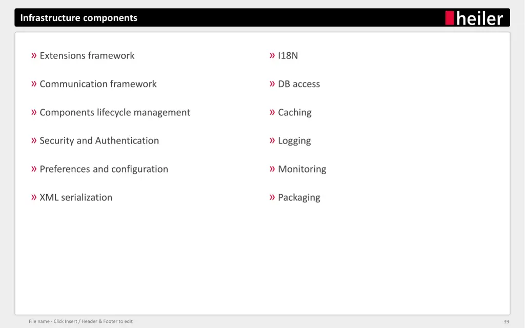 infrastructure components