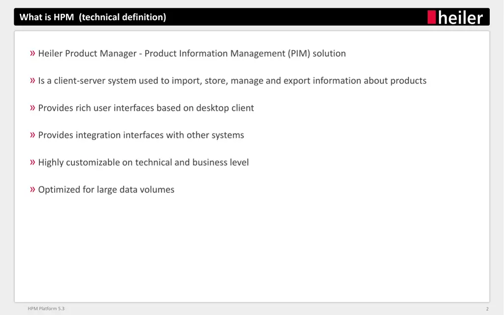 what is hpm technical definition